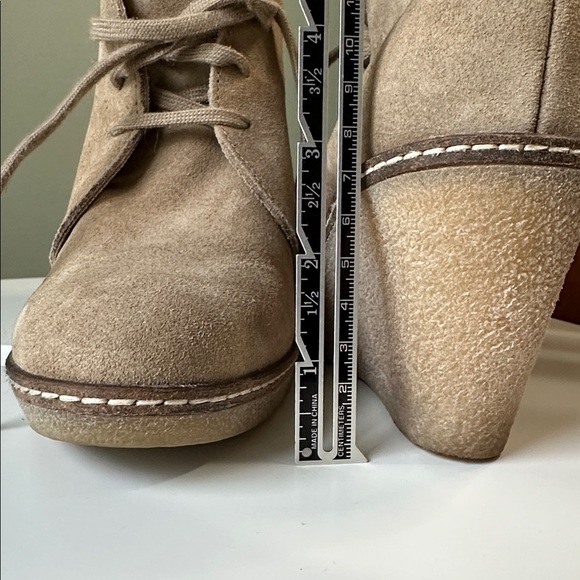 J Crew Macalister Buttery Soft Suede Lace Up Wedge Heels Made in Italy - Picture 11 of 13